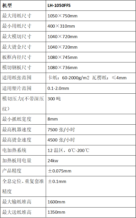 LH-1050FFS全自動清廢燙金模切機(jī)（全息定位功能）
